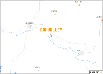 map of Oak Valley