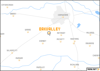 map of Oak Valley