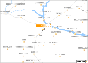 map of Oak Villa