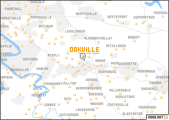 map of Oakville