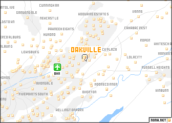 map of Oakville