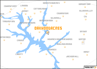 map of Oakwood Acres