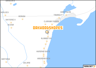 map of Oak Wood Shores