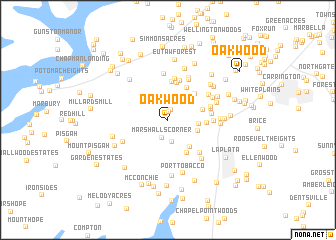 map of Oakwood