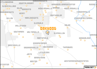 map of Oakwood