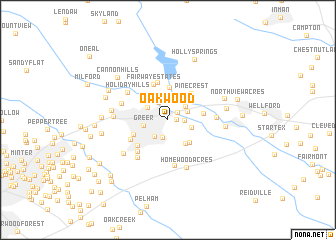 map of Oakwood