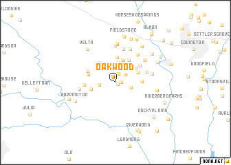 map of Oakwood