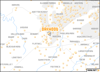 map of Oakwood