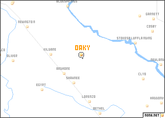 map of Oaky