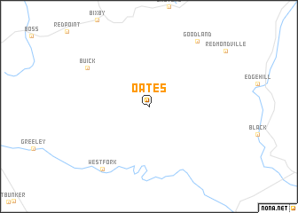 map of Oates