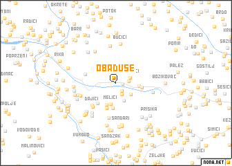 map of Obaduše