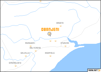 map of Obanjeni