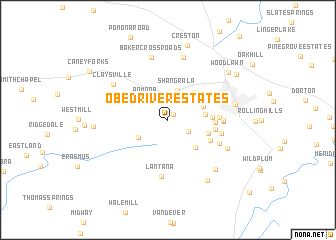 map of Obed River Estates