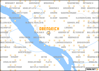 map of Obendeich