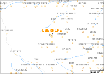 map of Oberalpe