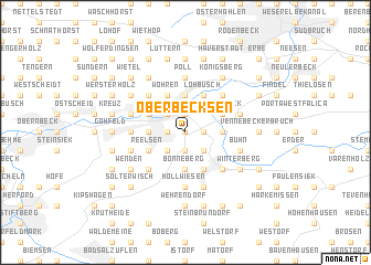 map of Oberbecksen