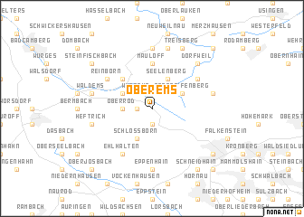 map of Oberems