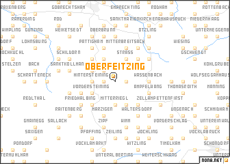 map of Oberfeitzing