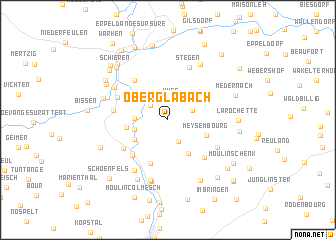 map of Oberglabach