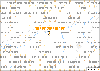 map of Obergriesingen