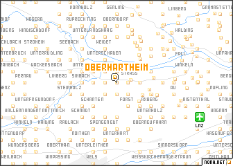 map of Oberhartheim