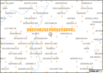 map of Oberhausen an der Appel