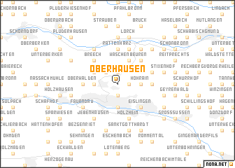 map of Oberhausen