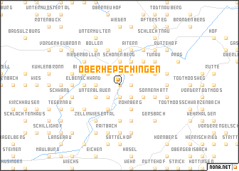 map of Oberhepschingen