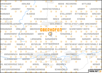 map of Oberhöfen