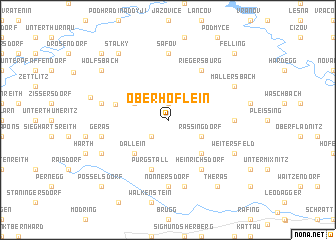 map of Oberhöflein