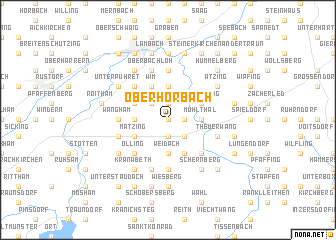 map of Oberhörbach