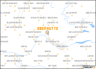 map of Oberhütte