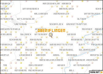 map of Oberiflingen