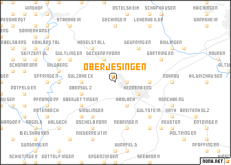 map of Oberjesingen