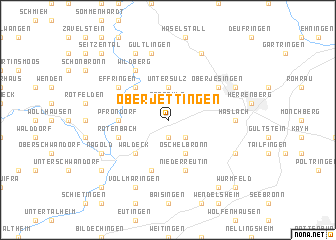 map of Oberjettingen