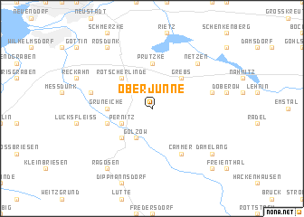 map of Oberjünne