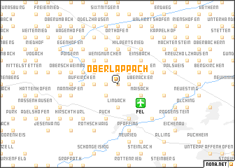 map of Oberlappach