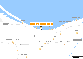 map of Oberlin Beach