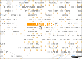 map of Oberlindelbach