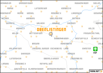 map of Oberlistingen