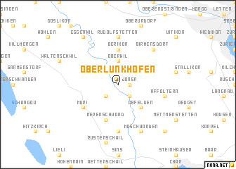 map of Oberlunkhofen