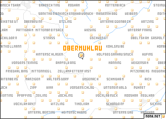 map of Obermühlau