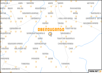 map of Obérougando