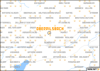 map of Oberpilsbach