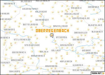 map of Oberregenbach