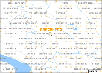 map of Oberrhena