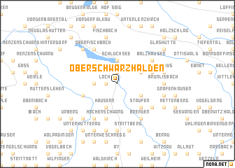 map of Oberschwarzhalden