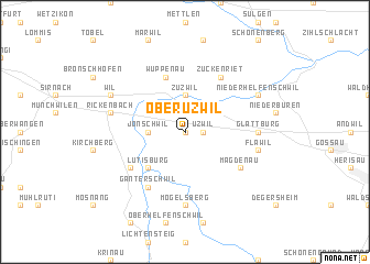 map of Oberuzwil