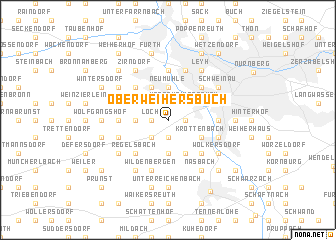 map of Oberweihersbuch