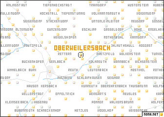 map of Oberweilersbach